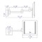 Alfi Brand Brushed Nickel Wall Mnt Sqr 8" 5x Magnifying Cosmetic Mirror W/ Light ABM8WLED-BN - alternate 5